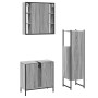 Sonoma gray plywood 3-piece bathroom furniture set by , Bathroom furniture - Ref: Foro24-3214763, Price: 180,14 €, Discount: %