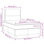 Cama box spring con colchón y LED tela marrón oscuro 120x190 cm de , Camas y somieres - Ref: Foro24-3270242, Precio: 419,99 €...