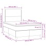 Cama box spring con colchón y LED tela gris claro 120x190 cm de , Camas y somieres - Ref: Foro24-3270190, Precio: 415,66 €, D...