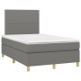 Cama box spring con colchón y LED tela marrón oscuro 120x190 cm de , Camas y somieres - Ref: Foro24-3270240, Precio: 415,79 €...