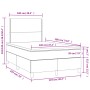 Cama box spring con colchón y LED tela marrón oscuro 120x190 cm de , Camas y somieres - Ref: Foro24-3270240, Precio: 415,79 €...