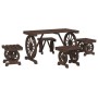 Garten-Essgruppe 5-teilig aus massivem Tannenholz von , Gartensets - Ref: Foro24-3207140, Preis: 346,54 €, Rabatt: %