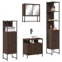 Set de muebles baño 4 pzas madera contrachapada roble marrón de , Muebles de baño - Ref: Foro24-3214709, Precio: 236,37 €, De...