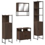 Set de muebles baño 4 pzas madera contrachapada roble marrón de , Muebles de baño - Ref: Foro24-3214709, Precio: 236,37 €, De...