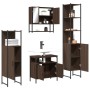 Set de muebles baño 4 pzas madera contrachapada roble marrón de , Muebles de baño - Ref: Foro24-3214709, Precio: 236,37 €, De...