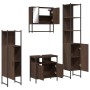 4-piece bathroom furniture set in brown oak plywood by , Bathroom furniture - Ref: Foro24-3214709, Price: 231,51 €, Discount: %