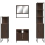 Set de muebles baño 4 pzas madera contrachapada roble marrón de , Muebles de baño - Ref: Foro24-3214709, Precio: 236,37 €, De...