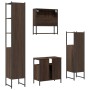 Set de muebles baño 4 pzas madera contrachapada roble marrón de , Muebles de baño - Ref: Foro24-3214709, Precio: 236,37 €, De...