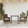 Garden chairs with cushions 2 units brown synthetic rattan by , Garden chairs - Ref: Foro24-368110, Price: 129,07 €, Discount: %