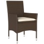 Garden chairs with cushions 2 units brown synthetic rattan by , Garden chairs - Ref: Foro24-368110, Price: 129,07 €, Discount: %