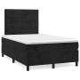 Box spring bed with mattress and LED black velvet 120x190 cm by , Beds and slatted bases - Ref: Foro24-3270313, Price: 415,55...