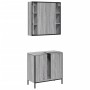 Bathroom furniture set 2 pieces sonoma gray plywood by , Bathroom furniture - Ref: Foro24-3214723, Price: 124,99 €, Discount: %