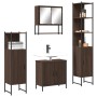 Set de muebles baño 4 pzas madera contrachapada roble marrón de , Muebles de baño - Ref: Foro24-3214714, Precio: 238,33 €, De...