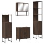 Set de muebles baño 4 pzas madera contrachapada roble marrón de , Muebles de baño - Ref: Foro24-3214714, Precio: 238,33 €, De...