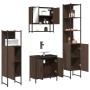 4-piece bathroom furniture set in brown oak plywood by , Bathroom furniture - Ref: Foro24-3214714, Price: 238,33 €, Discount: %