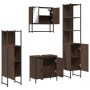 4-piece bathroom furniture set in brown oak plywood by , Bathroom furniture - Ref: Foro24-3214714, Price: 238,33 €, Discount: %