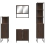 Set de muebles baño 4 pzas madera contrachapada roble marrón de , Muebles de baño - Ref: Foro24-3214714, Precio: 238,04 €, De...