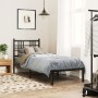 Bed frame with black metal headboard 75x190 cm by , Beds and slatted bases - Ref: Foro24-376314, Price: 64,40 €, Discount: %