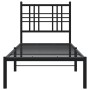 Bed frame with black metal headboard 75x190 cm by , Beds and slatted bases - Ref: Foro24-376314, Price: 64,40 €, Discount: %