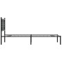 Bed frame with black metal headboard 75x190 cm by , Beds and slatted bases - Ref: Foro24-376314, Price: 64,40 €, Discount: %