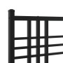 Bed frame with black metal headboard 75x190 cm by , Beds and slatted bases - Ref: Foro24-376314, Price: 64,40 €, Discount: %