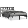 Estructura de cama con cabecero metal negro 120x190 cm de , Camas y somieres - Ref: Foro24-376321, Precio: 101,36 €, Descuent...