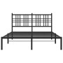 Estructura de cama con cabecero metal negro 120x190 cm de , Camas y somieres - Ref: Foro24-376321, Precio: 101,36 €, Descuent...