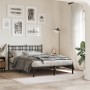 Estructura de cama con cabecero metal negro 135x190 cm de , Camas y somieres - Ref: Foro24-376323, Precio: 104,87 €, Descuent...