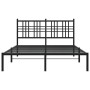 Estructura de cama con cabecero metal negro 135x190 cm de , Camas y somieres - Ref: Foro24-376323, Precio: 104,87 €, Descuent...