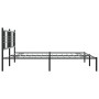 Estructura de cama con cabecero metal negro 180x200 cm de , Camas y somieres - Ref: Foro24-376328, Precio: 115,13 €, Descuent...