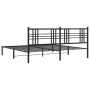 Estructura de cama con cabecero metal negro 180x200 cm de , Camas y somieres - Ref: Foro24-376328, Precio: 115,13 €, Descuent...