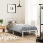 Estructura de cama de metal con cabecero blanco 75x190 cm de , Camas y somieres - Ref: Foro24-376363, Precio: 64,40 €, Descue...