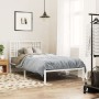 Metal bed frame with white headboard 100x200 cm by , Beds and slatted bases - Ref: Foro24-376368, Price: 87,82 €, Discount: %