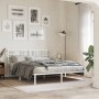 Estructura de cama de metal con cabecero blanca 150x200 cm de , Camas y somieres - Ref: Foro24-376375, Precio: 108,99 €, Desc...