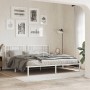 Metal bed frame with white headboard 180x200 cm by , Beds and slatted bases - Ref: Foro24-376377, Price: 115,03 €, Discount: %