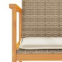 Garden chairs with cushion 2 pcs beige PE rattan and acacia wood by , Garden chairs - Ref: Foro24-368713, Price: 126,05 €, Di...