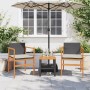 Garden chairs with cushion 2 pcs black PE rattan and acacia wood by , Garden chairs - Ref: Foro24-368711, Price: 123,99 €, Di...