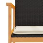 Garden chairs with cushion 2 pcs black PE rattan and acacia wood by , Garden chairs - Ref: Foro24-368711, Price: 123,99 €, Di...