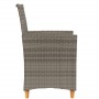 Garden chairs and cushions 2 pcs gray PE rattan and solid wood by , Garden chairs - Ref: Foro24-368718, Price: 198,43 €, Disc...