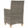 Garden chairs and cushions 2 pcs gray PE rattan and solid wood by , Garden chairs - Ref: Foro24-368718, Price: 198,43 €, Disc...