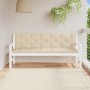 Cojines de banco de jardín 2 uds tela Oxford beige 180x50x7 cm de , Cojines para sillas y sofás - Ref: Foro24-361719, Precio:...