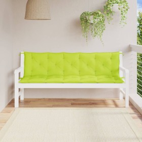 Garden bench cushions 2 pcs bright green 180x50x7 cm by , Cushions for chairs and sofas - Ref: Foro24-361727, Price: 31,99 €,...