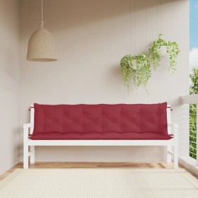 Garden bench cushions 2 pcs red red 200x50x7 cm by , Cushions for chairs and sofas - Ref: Foro24-361744, Price: 69,99 €, Disc...