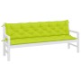 Garden bench cushions 2 pcs bright green 200x50x7 cm by , Cushions for chairs and sofas - Ref: Foro24-361746, Price: 69,44 €,...