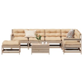 Garden furniture 8 pieces and cushions solid pine wood by , Garden sets - Ref: Foro24-3250592, Price: 691,52 €, Discount: %