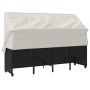 Lounger with hood and black synthetic rattan cushions by , Loungers - Ref: Foro24-368353, Price: 264,99 €, Discount: %