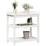 Plantation table with white pine wood shelves 82.5x45x86.5 cm by , Pot stands - Ref: Foro24-832433, Price: 79,64 €, Discount: %