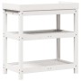 Plantation table with white pine wood shelves 82.5x45x86.5 cm by , Pot stands - Ref: Foro24-832433, Price: 79,64 €, Discount: %