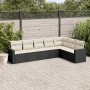 7-piece garden dining set and black synthetic rattan cushions by , Modular outdoor sofas - Ref: Foro24-3251383, Price: 425,06...