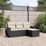 4-piece garden sofa set with black synthetic rattan cushions by , Garden sets - Ref: Foro24-3253603, Price: 288,33 €, Discoun...